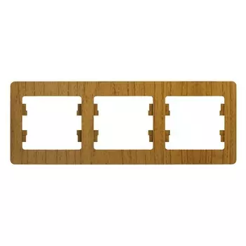 Рамка Systeme Electric Glossa трехместная дуб (GSL000503)
