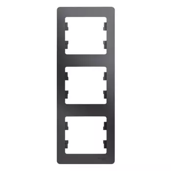 Рамка Systeme Electric Glossa трехместная графит (GSL001307)