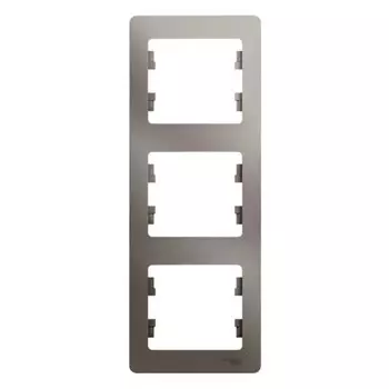 Рамка Systeme Electric Glossa трехместная платина (GSL001207)