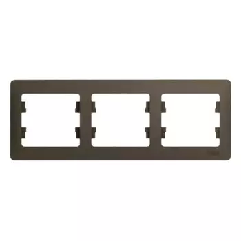 Рамка Systeme Electric Glossa трехместная шоколад (GSL000803)