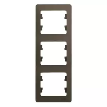 Рамка Systeme Electric Glossa трехместная шоколад (GSL000807)