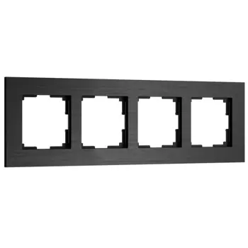Рамка Werkel AluMax четырехместная алюминий черный (a066332)