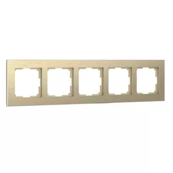 Рамка Werkel Aluminium (a052316) пятиместная универсальная шампань IP20