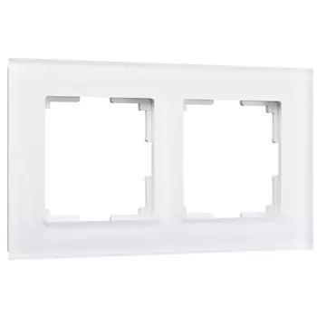 Рамка Werkel Favorit двухместная белая матовая (a051289)