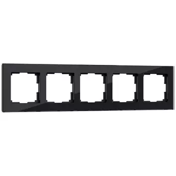 Рамка Werkel Favorit (a051437) пятиместная универсальная черная IP20