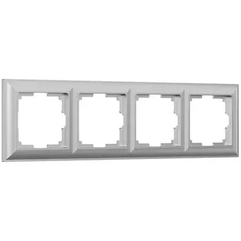 Рамка Werkel Fiore четырехместная серебряная (a051032)