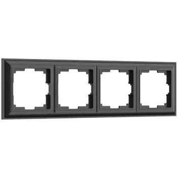 Рамка Werkel Fiore четырехместная черная (a051027)