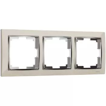 Рамка Werkel Snabb трехместная слоновая кость/хром (a051645)