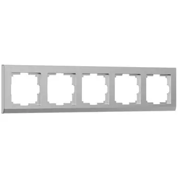 Рамка Werkel Stark пятиместная серебряная (a050907)
