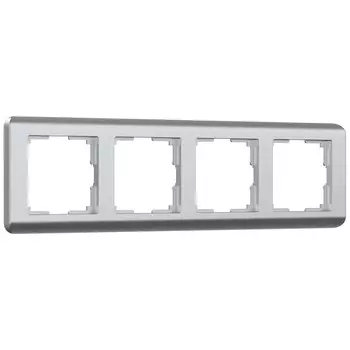 Рамка Werkel Stream четырехместная серебряная (a051275)