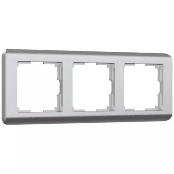 Рамка Werkel Stream трехместная серебряная (a051277)