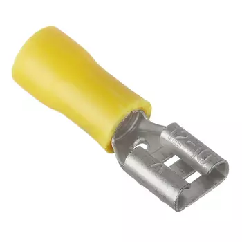 Разъем штекерный штыревой плоский изолированный КВТ РПИМ d6,3 мм 2,5-6 кв. мм (20 шт.)