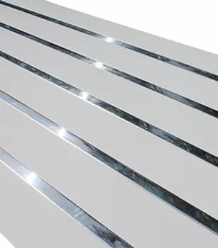 Реечный потолок Албес 1,7х1,7 м 100AS белый жемчуг/хром комплект