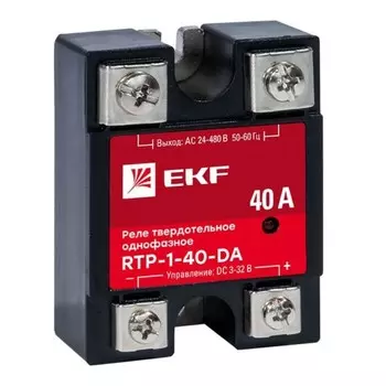 Реле твердотельное EKF PROxima RTP (rtp-1-40-da) однофазное 480 В 40 А тип AC