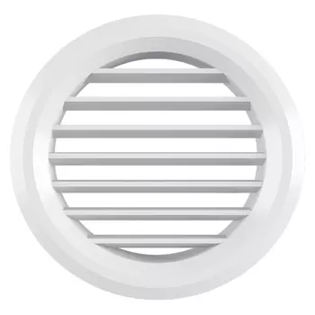 Решетка вентиляционная пластиковая дверная НашВент d50 мм белая (2 шт.)