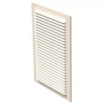 Решетка вентиляционная пластиковая приточно-вытяжная НашВент 170х238 мм с сеткой слоновая кость