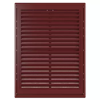 Решетка вентиляционная пластиковая приточно-вытяжная НашВент 182х251 мм с сеткой коричневая