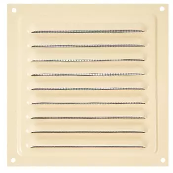 Решетка вентиляционная стальная НашВент МВМ 125с 125х125 мм с сеткой бежевая