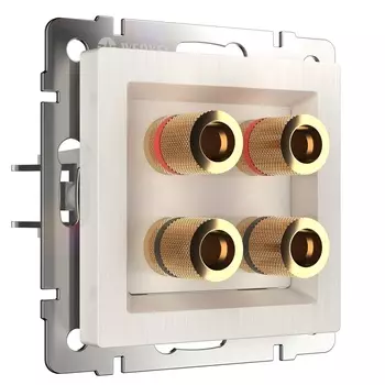 Розетка акустическая Werkel встраиваемая перламутровая рифленая (a040902)