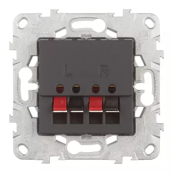 Розетка аудио Schneider Electric Unica NEW NU548654 скрытая установка антрацит два модуля аудио