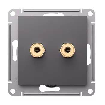 Розетка аудио Systeme Electric AtlasDesign встраиваемая базальт (ATN001487)