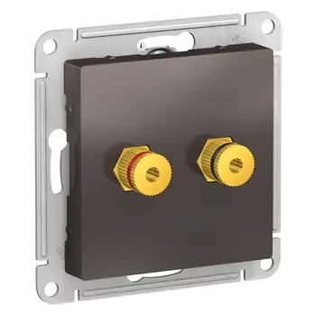 Розетка аудио Systeme Electric AtlasDesign встраиваемая мокко (ATN000687)