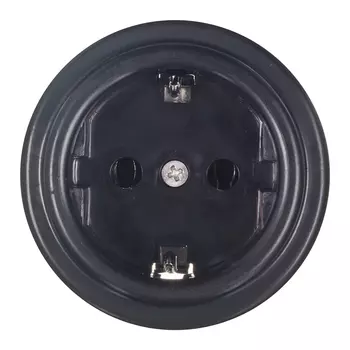 Розетка Bironi Лизетта накладная черная ретро (B1-101-23)