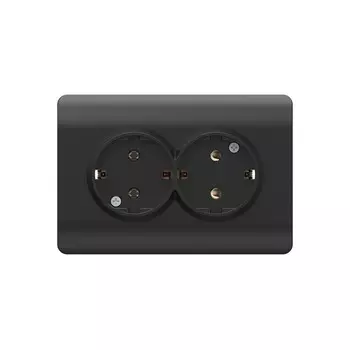 Розетка Chint NEW3-E встраиваемая черная со шторками (431491)