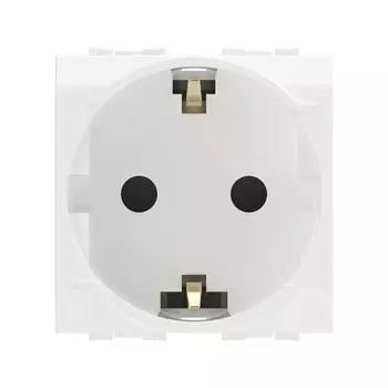 Розетка для кабель-канала DKC Brava белая со шторками 2 модуля (76482BDIY)