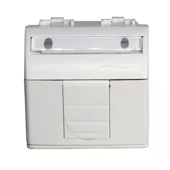 Розетка для кабель-канала компьютерная DKC Brava белая RJ45 1 модуль (76655B)