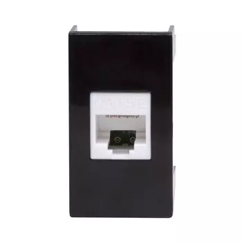 Розетка для кабель-канала компьютерная DKC Viva черная RJ45 1 модуль (45238)