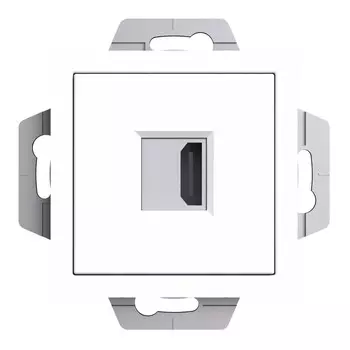 Розетка HDMI Systeme Electric AtlasDesign встраиваемая белая (ATN000180)