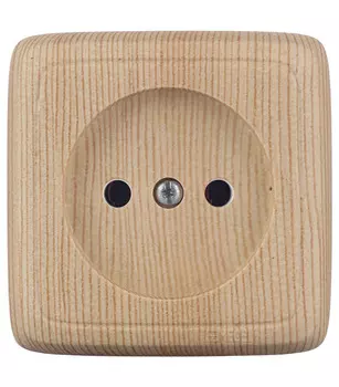 Розетка Hegel Alfa накладная сосна (РА16-103-02)