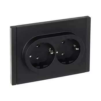 Розетка IEK Forte&Piano FP124 встраиваемая черная (FP-R21-16-1-K02)