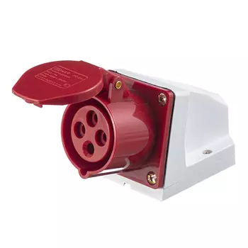 Розетка кабельная угловая настенная Dekraft РС-102 3Р+РЕ 16 А 380 В IP44
