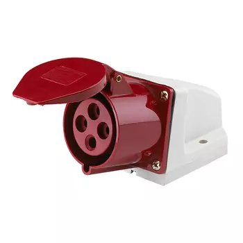 Розетка кабельная угловая настенная Dekraft РС-102 3Р+РЕ 32 А 380 В IP44