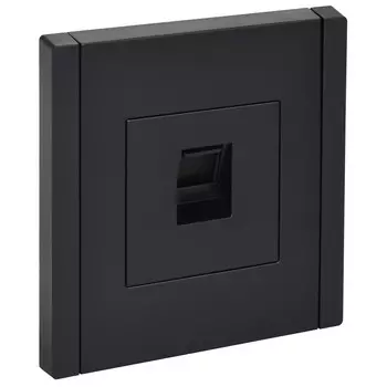 Розетка компьютерная IEK Forte&Piano FP132 встраиваемая черная RJ45 (FP-K10-1-K02)