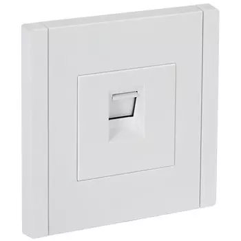 Розетка компьютерная IEK Forte&Piano FP232 встраиваемая белая RJ45 (FP-K10-1-K01)