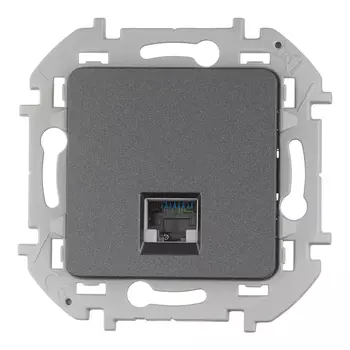 Розетка компьютерная Legrand Inspiria встраиваемая антрацит RJ45 (673828)