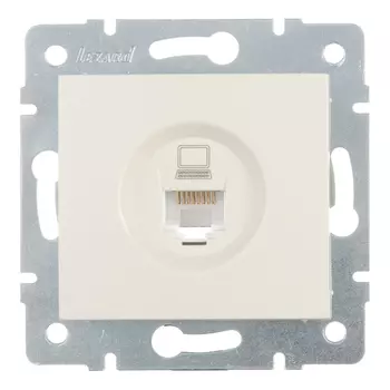 Розетка компьютерная Lezard KARINA 707-0388-139 скрытая установка крем