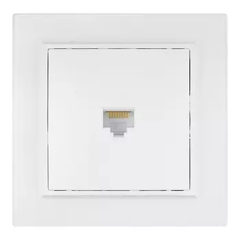 Розетка компьютерная EKF Минск встраиваемая белая RJ45 (ERK01-035-10)