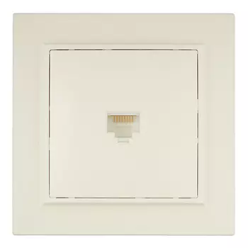 Розетка компьютерная EKF Минск встраиваемая бежевая RJ45 (ERK01-035-20)