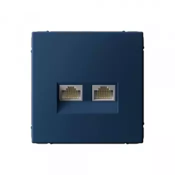 Розетка компьютерная Systeme Electric ArtGallery встраиваемая аквамарин 2хRJ45 (SE GAL001188)