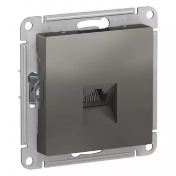 Розетка компьютерная Systeme Electric AtlasDesign встраиваемая сталь RJ45 (ATN000983)
