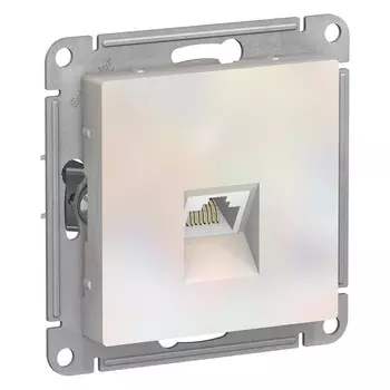 Розетка компьютерная Systeme Electric AtlasDesign встраиваемая жемчуг RJ45 (ATN000483)