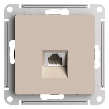 Розетка компьютерная Systeme Electric AtlasDesign встраиваемая песочная RJ45 (ATN001283)