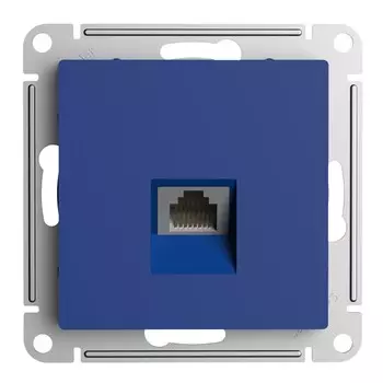 Розетка компьютерная Systeme Electric AtlasDesign встраиваемая аквамарин RJ45 (ATN001183)