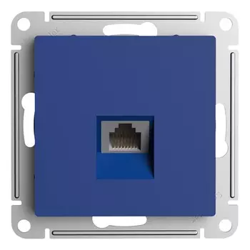 Розетка компьютерная Systeme Electric AtlasDesign встраиваемая аквамарин RJ45 (ATN001186)