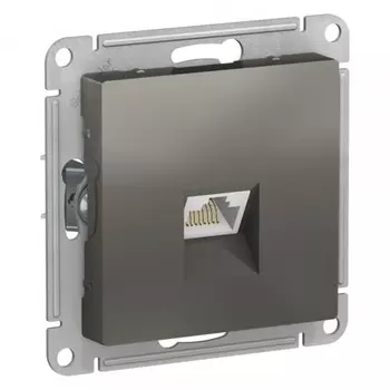 Розетка компьютерная Systeme Electric AtlasDesign встраиваемая сталь RJ45 (ATN000986)