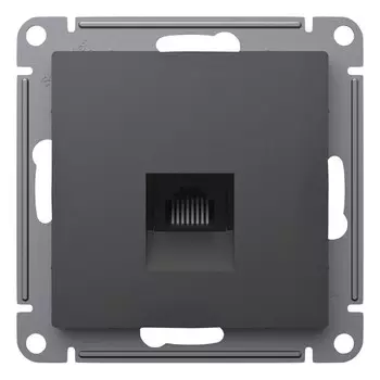Розетка компьютерная Systeme Electric AtlasDesign встраиваемая базальт RJ45 (ATN001483)